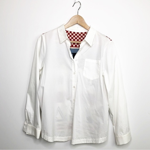 EUROPEAN Staton Autum Gentle Genle woman button down shirt with sweater back - Picture 12 of 14